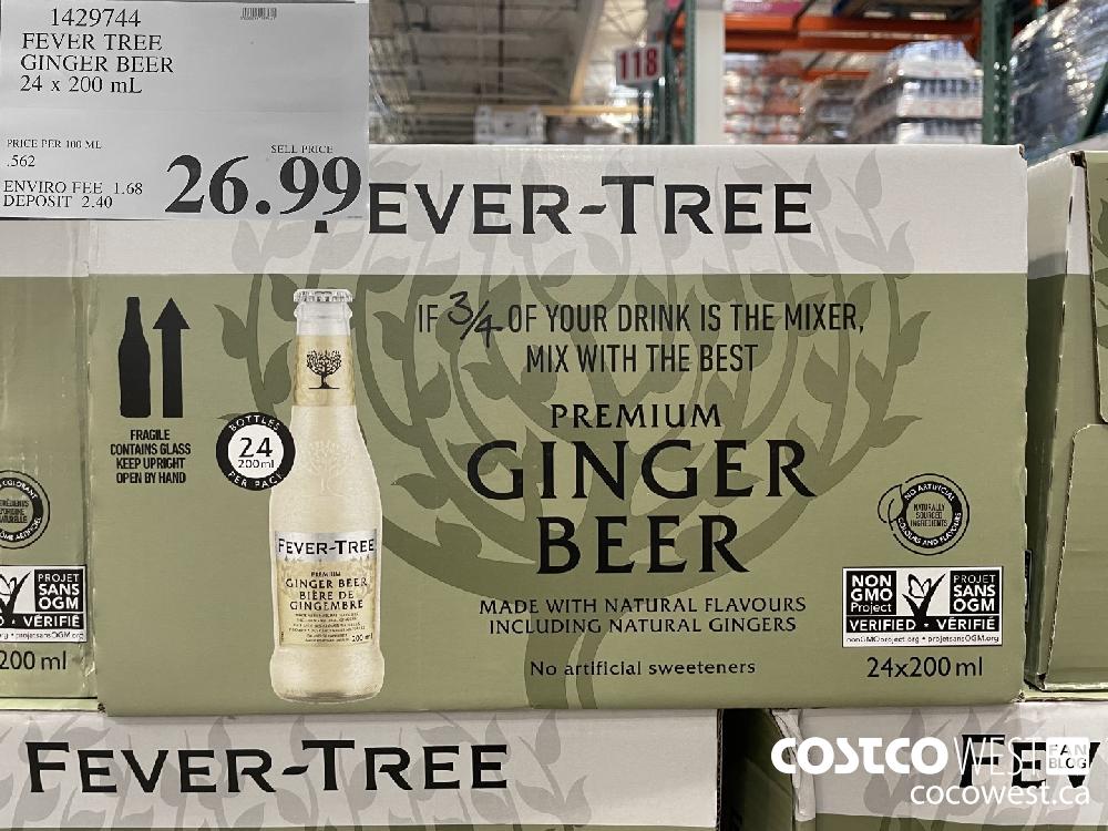 1429744 FEVER TREE GINGER BEER 24 x 200 mL $26.99