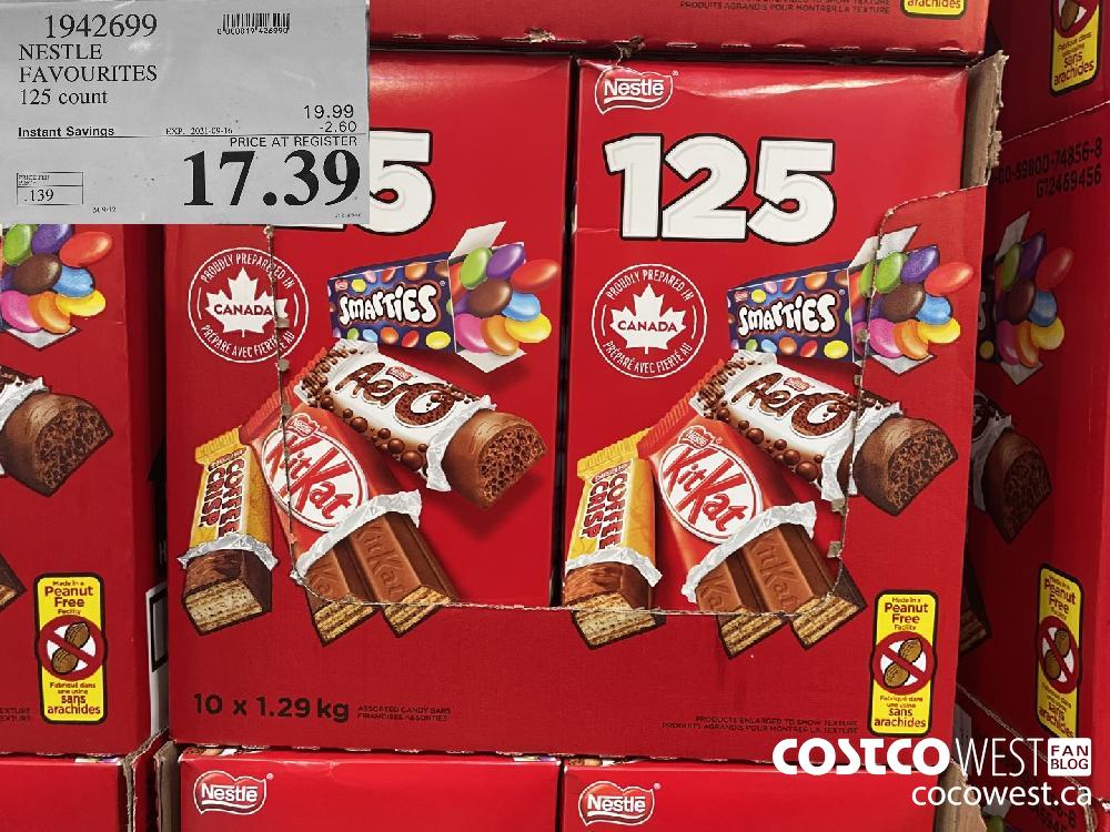 1942699 NESTLE FAVOURITES 125 count ($2.60 INSTANT SAVINGS EXPIRES ON 2021-09-16) $17.39