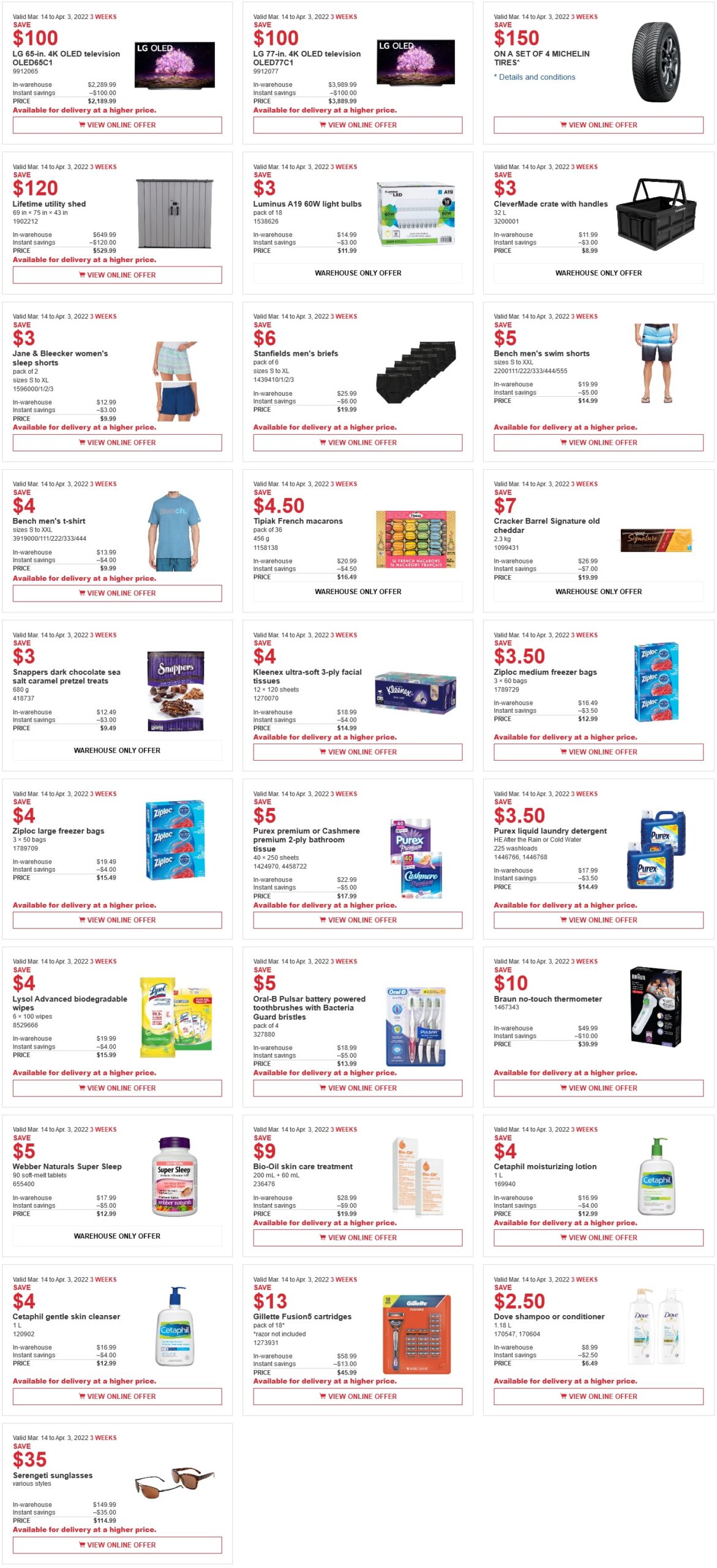 Costco Flyer & Costco Sale Items for Mar 14-20, 2022, for BC, AB