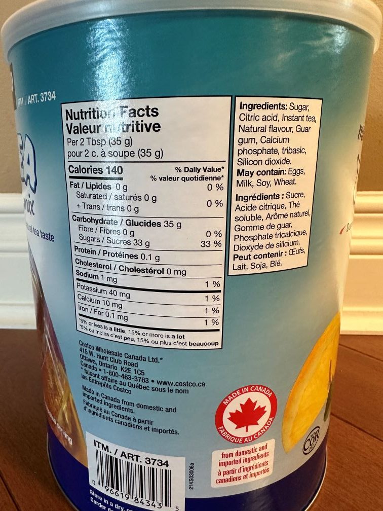 Kirkland Signature Iced Tea Mix Review Costco West Fan Blog