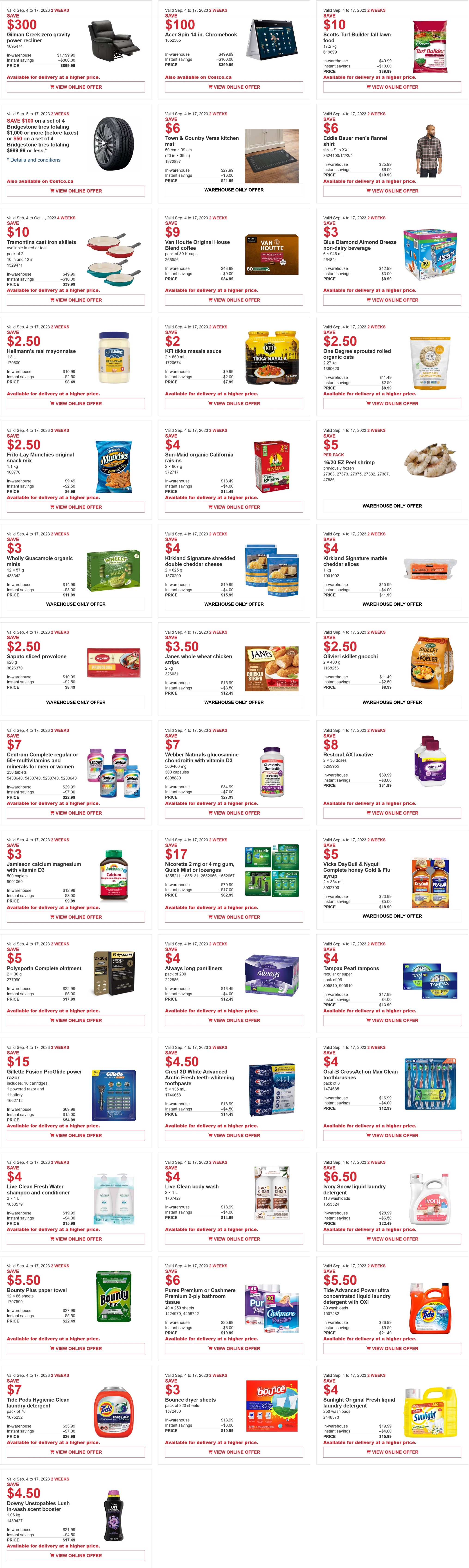 Costco Flyer Costco Sale Items for Sep 4 10 2023 for BC AB