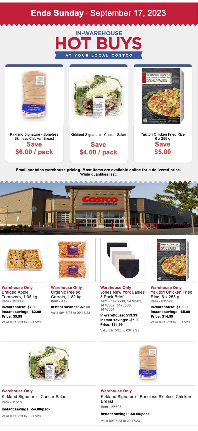 Weekend Update! – Costco Sale Items for Sep 15-17, 2023 for BC, AB