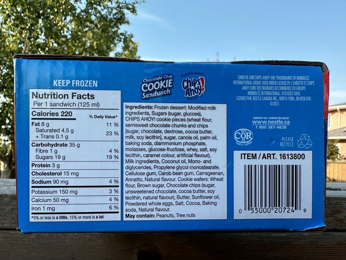 Chips Ahoy Chocolate Chip Cookie Frozen Sandwich Review Costco West Fan Blog