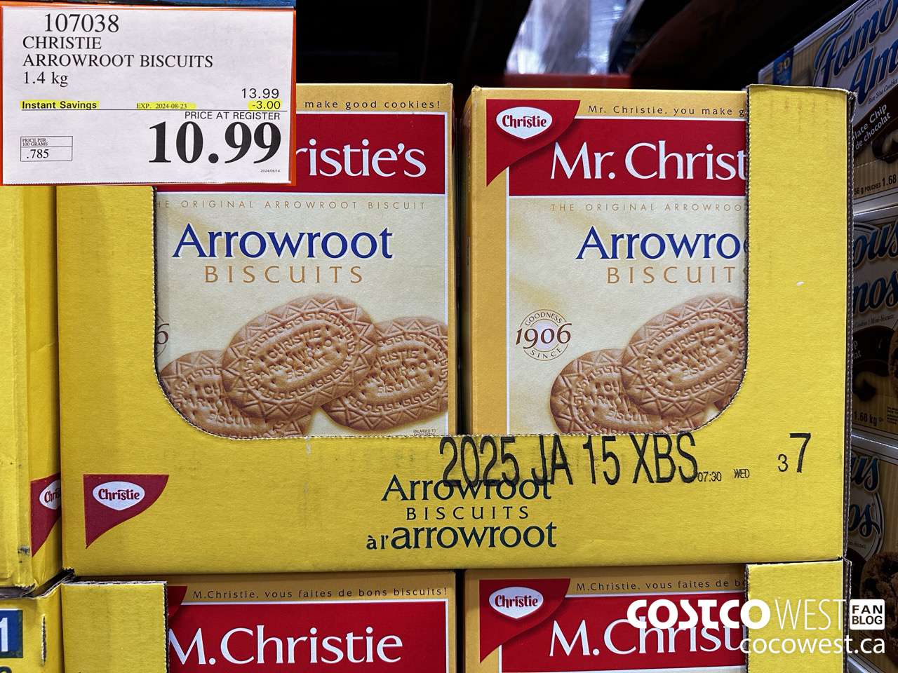 107038 CHRISTIE ARROWROOT BISCUITS 1.4 KG ($3.00 INSTANT SAVINGS EXPIRES ON 2024-08-23) $10.99