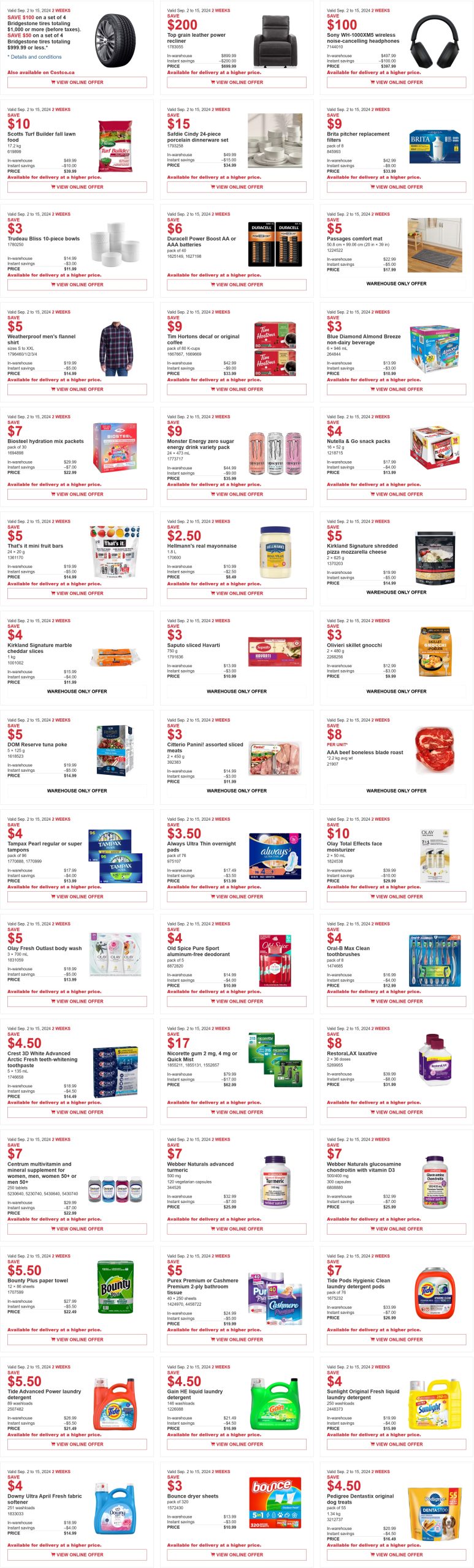 Costco Flyer & Costco Sale Items for Sep 9-15, 2024 for BC, AB, SK, MB ...